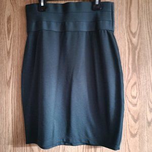 Dark Green Above the Knee Length Skirt